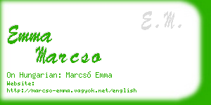 emma marcso business card
