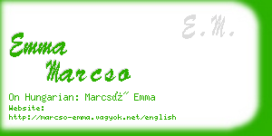 emma marcso business card